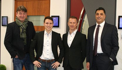 Gesellschafter Josef Eibner, GF Max Regnath, sowie Gesellschafter Karl Regnath und Mehdi Zargar